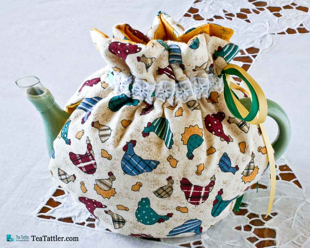 Quilted Drawstring Tea Cozy Tea Tattler